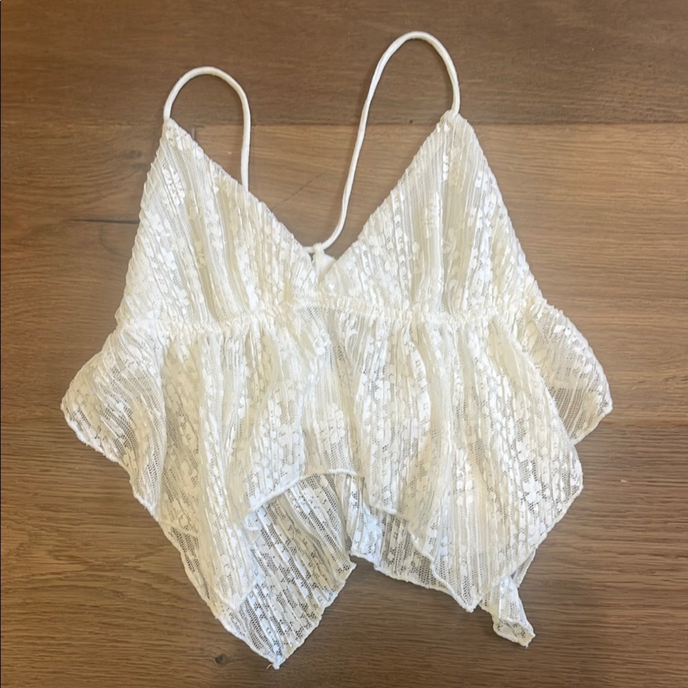 Urban Outfitters Cream Lace Camisole